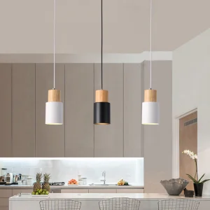 Noordse Macaron Cilinder Aluminium 1-Licht Enkel LED Hanglamp