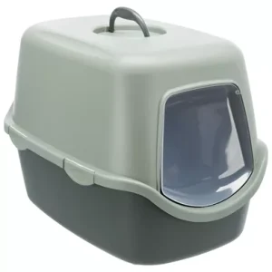 Trixie be eco gerecycled kattenbak vico met kap antraciet/groen
