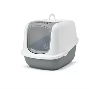Savic kattenbak nestor jumbo koudgrijs / wit