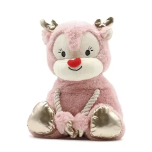 Croci zoe pluche rendier roze / goud