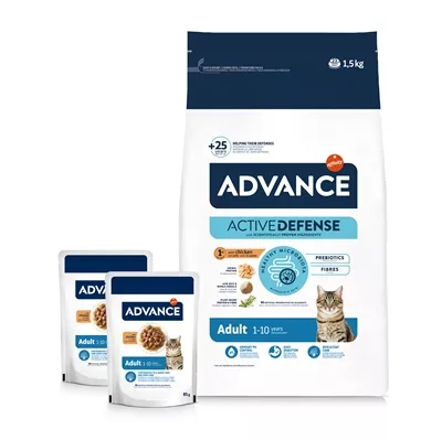 Advance cat adult chicken / rice + 2 pouches chicken - Afbeelding 2