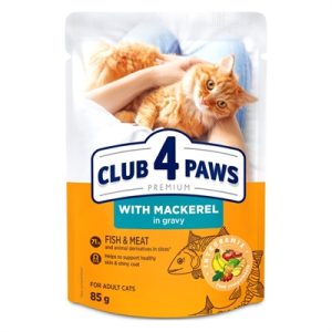 Club 4 paws premium adult pouch makreel in saus