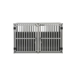 Hundos autobench dubbel - recht model met spijlen - 100x110x67cm
