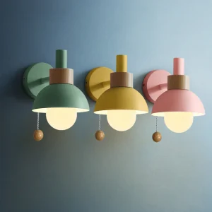 Noordse Macaron Globe 1-Lichts Wandlamp